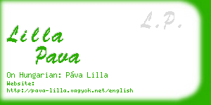 lilla pava business card